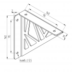 Консоль декоративная Зевс правая L=140х140 черный